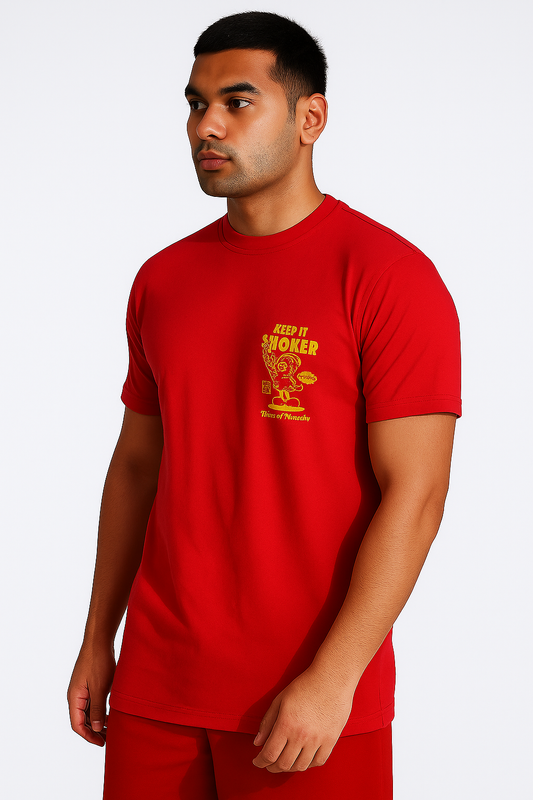Men’s Red Graphic T-Shirt – “Keep It Smoker” Print