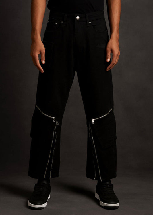 KNEE SPLIT ZIPPER CARGO